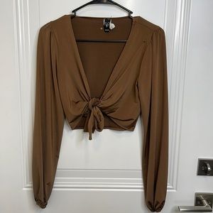 Brown Tie Top - Windsor - Medium